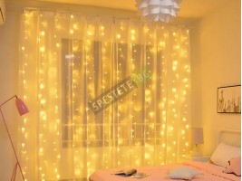 Коледни лампички завеса 3х3 метра-foto3