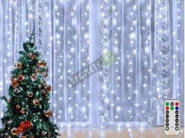 Коледни лампички завеса водопад 3х3 метра Коледни лампички завеса водопад 3х3 метра
