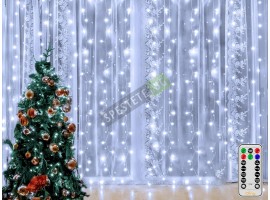 Коледни лампички завеса водопад 3х3 метра Коледни лампички завеса водопад 3х3 метра