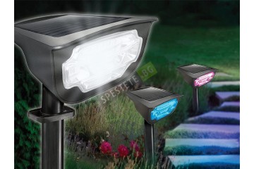Соларен LED прожектор с 4 цвята-foto2
