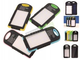 Соларно преносимо зарядно с прожектор 6000mAh-foto2