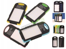 Соларно преносимо зарядно с прожектор 6000mAh-foto2