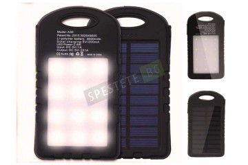 Соларно преносимо зарядно с прожектор 6000mAh-foto3