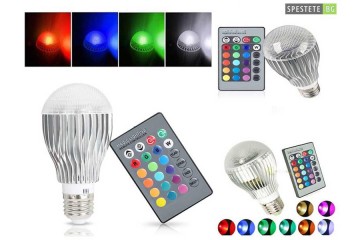 Цветна LED лампа с дистанционно управление-foto2