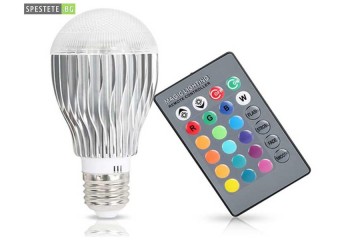 Цветна LED лампа с дистанционно управление-foto3