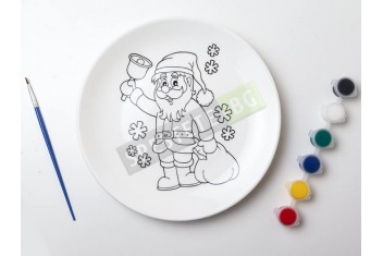 Декоративна коледна чиния за оцветяване-foto3
