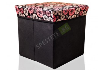 Текстилна сгъваема табуретка кутия-foto3