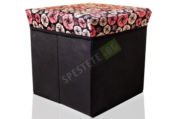 Текстилна сгъваема табуретка кутия-foto3