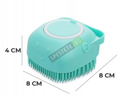 Силиконова четка за баня с дозатор-foto5