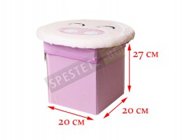 Текстилна сгъваема табуретка прасе-foto3