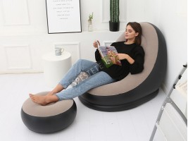 Комплект надуваемо кресло и табуретка-foto2