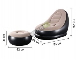 Комплект надуваемо кресло и табуретка-foto4