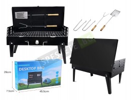 Преносимо барбекю на дървени въглища-foto2