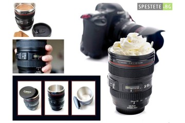 Термос чаша с форма на фотообектив Canon-EF 24-105mm