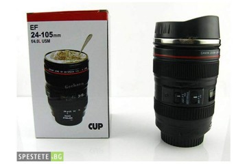 Термос чаша с форма на фотообектив Canon-EF 24-105mm-foto2