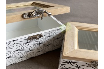 Комплект 2бр. дървени декоративни кутии Комплект 2бр. дървени декоративни кутии