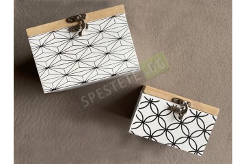 Комплект 2бр. дървени декоративни кутии-foto2