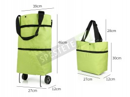 Сгъваема пазарска чанта на колелца-foto3