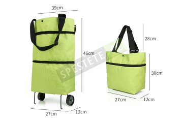 Сгъваема пазарска чанта на колелца-foto3