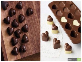 Силиконова форма за бонбони сърце-foto2