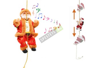 Коледна украса дядо коледа на въже-foto3