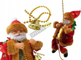 Коледна украса дядо коледа на въже-foto4