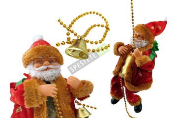 Коледна украса дядо коледа на въже-foto4