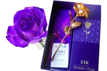 Красива позлатена роза