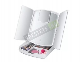 Сгъваемо LED огледало с органайзер за козметика-foto2