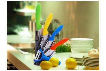 Керамични ножове 4 броя с белачка и поставка-foto5