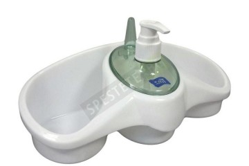Практична поставка за гъби с дозатор за течен сапун-foto2