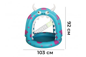 Надуваем детски басейн с навес-foto3