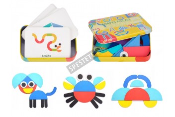 Детски образователен дървен пъзел с фигурки-foto2