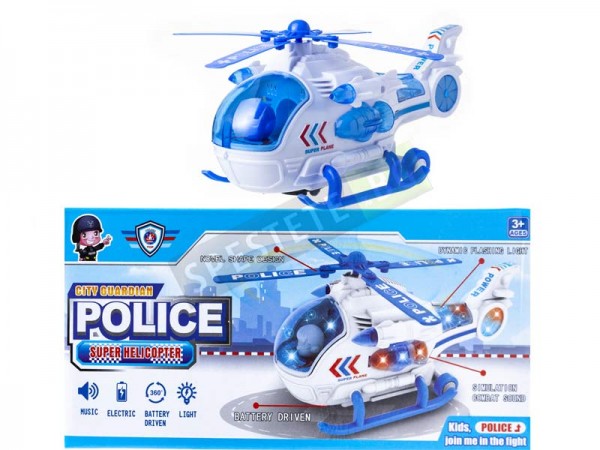 Полицейски хеликоптер със звукови и светлинни ефекти