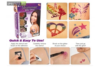 Комплект за татуировка - Shimmer Glitter Tattoos