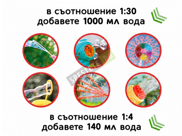 Концентрирана течност за сапунени мехури Концентрирана течност за сапунени мехури