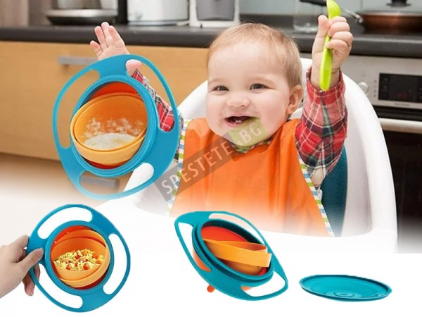 Неразливаща се детска купа за хранене