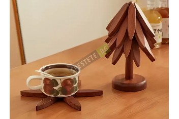 Комплект дървени подложки със стойка-foto4