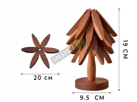 Комплект дървени подложки със стойка-foto5