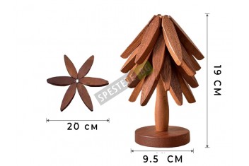 Комплект дървени подложки със стойка-foto5