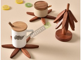 Комплект дървени подложки със стойка Комплект дървени подложки със стойка