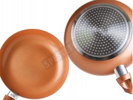 Сет от 3бр. меден тиган с керамично покритие-foto3