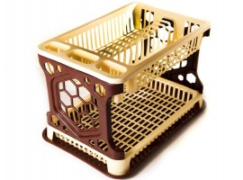 Пластмасов сушилник за чинии на 2 нива-foto3