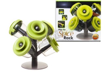 Комплект 6бр. контейнери за подправки със стойка-foto2