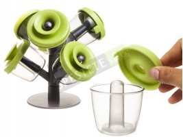 Комплект 6бр. контейнери за подправки със стойка-foto3