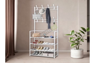 Мултифункционална етажерка за обувки и закачалка-foto2