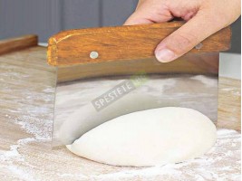 Шпатула нож за тесто с дървена дръжка-foto4