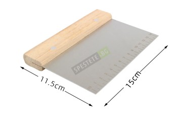 Шпатула нож за тесто с дървена дръжка-foto5