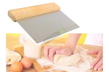 Шпатула нож за тесто с дървена дръжка-foto3