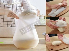 Силиконова незалепваща торба за месене на тесто-foto2